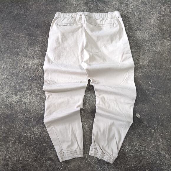 Iron Co Jogger Pants Mens L Tan Chino Light Canvas Drawstring Outdoor Waist 32 - Picture 3 of 8